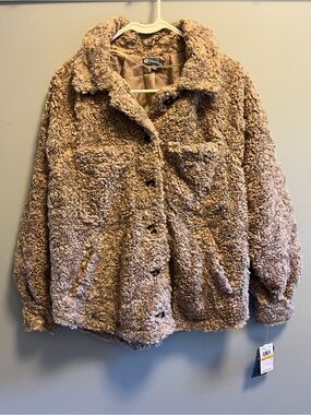 Democracy Long Blouson Button Front Jacket